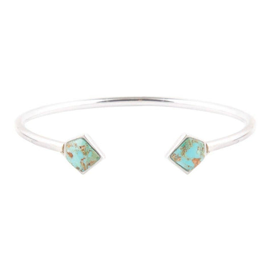 'Barse' Mirror Image Turquoise and Sterling Silver Cuff Bracelet