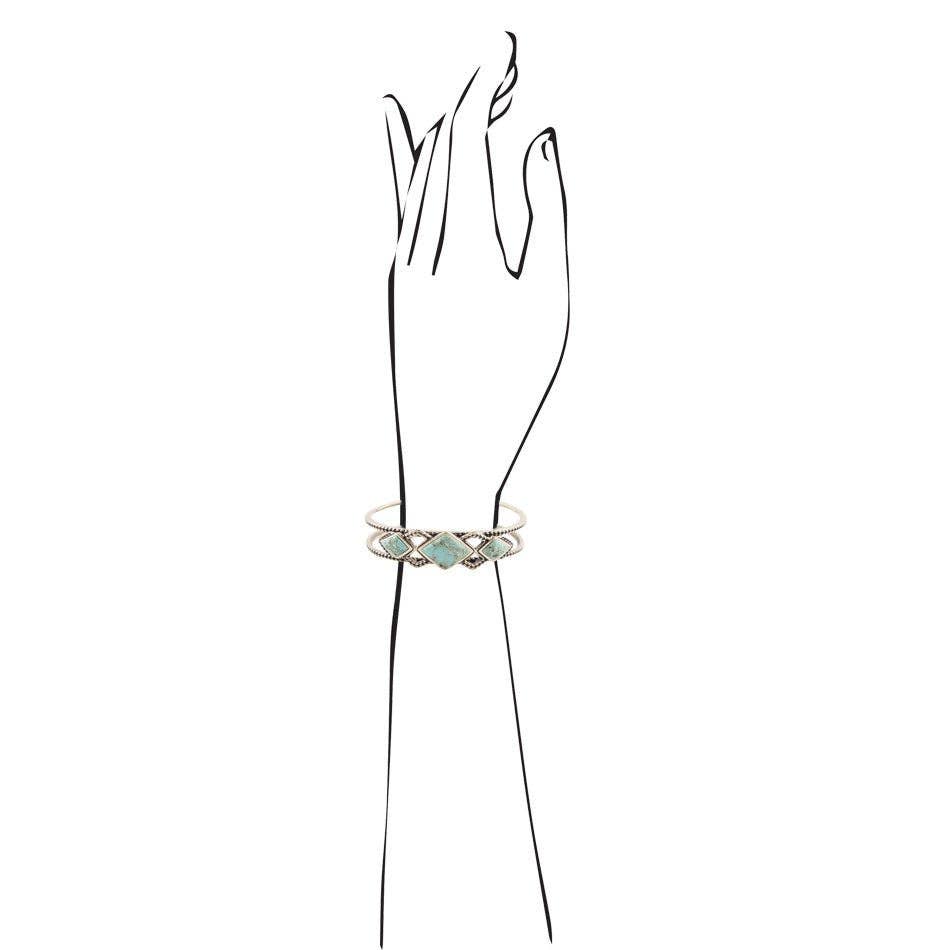 'Barse' Turquoise Cuff Bracelet
